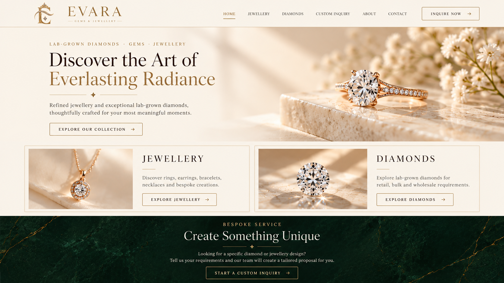 EVARA luxury jewellery collection